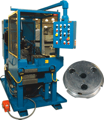 Tube end forming machines for large heavy wall tubing. 